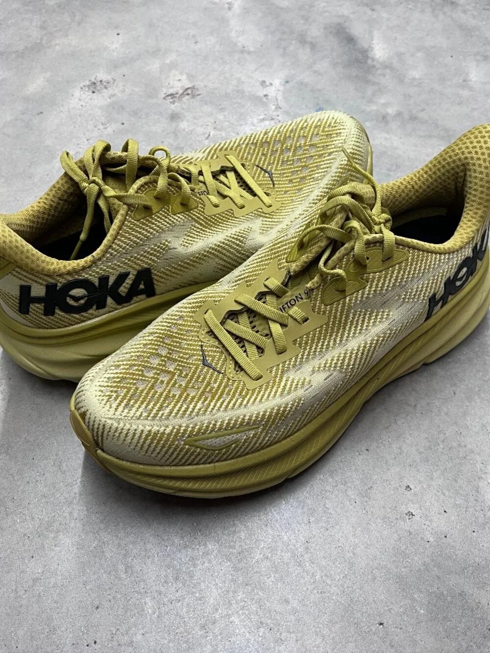 Hoka One One Men's Yellow Athletic Running Shoes